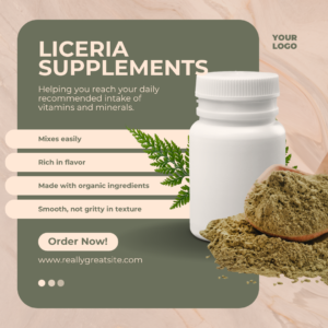 Pink Textured Green Modern Minimalist Green Powder Healthy Supplement Promotion Instagram Post